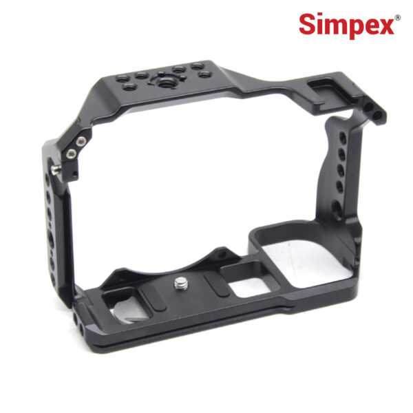 Simpex Professional camera cage Compatible with Nikon Z5/Z6/Z7/Z6II/Z7II Series Cameras, Lightweight aluminum form fitted cage with quick tripod mounting