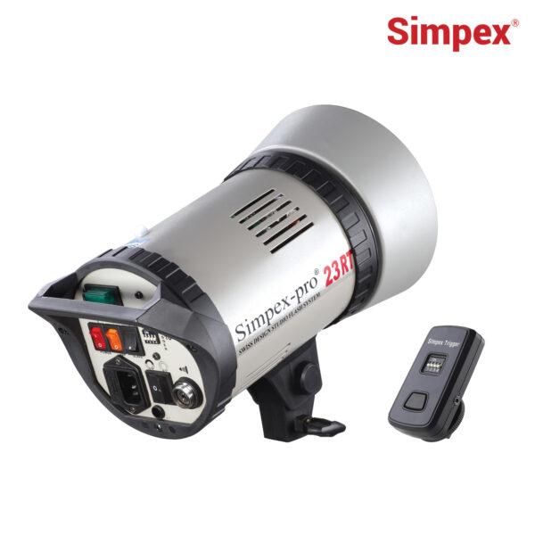 Simpex-Pro 23RT kit, swiss design studio flash system ,Built in 16 Channels Radio trigger with 100 meter Range and 250W output.