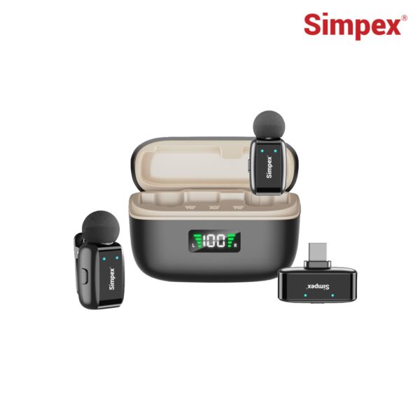 Simpex MIC MINI, the world’s tiniest wireless microphone, weighing only 5 gm. Its streamlined design fits seamlessly with your clothing offering a weightless feel.