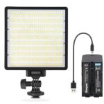Simpex Camera LED 500 Bi Pocket Size with li-on NP F 770 Battery with Micro USB Charging, Dimmable 3200k - 5600k, Compatible with Tripods, Monopods, Camera Stand, Table top tripods etc.