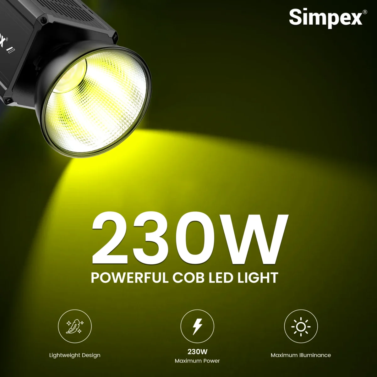 Simpex SLB 230R Compact size 230W RGB Continuous Light with in-built ...