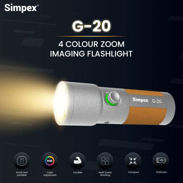 Simpex Torch Simpex G-20 RGB Portable Photography Torchlight