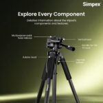 890 PRO platinum aluminum light weight tripod