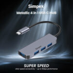 Metal USB Hub 4 in 1