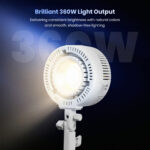 Simpex ML-360, Dual colour continuous LED light with 360W output, Bowens Mount, compact size and light weight design, for photography and professional video shoot - Image 8