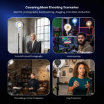 Simpex ML-360, Dual colour continuous LED light with 360W output, Bowens Mount, compact size and light weight design, for photography and professional video shoot - Image 9