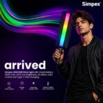 Simpex LS-531 Professional 50W RGB LED Stick Light, 2500K-9900K Adjustable Color Temperature, HSI 360° RGB, 14  FX Effects, App Control, 3000mAh Rechargeable Battery for Photography & Videography - Image 2
