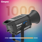 Simpex M-1000B, 1000W Bi-Color COB LED Video Light, 2700K-6500K, CRI 96, Professional Studio Lighting with Bowens Mount, App Control & DMX/RDM for Film, Photography & Video Production - Image 3