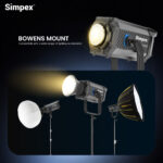 Simpex M-1000B, 1000W Bi-Color COB LED Video Light, 2700K-6500K, CRI 96, Professional Studio Lighting with Bowens Mount, App Control & DMX/RDM for Film, Photography & Video Production - Image 7