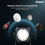 Simpex MG-1200 1200W Bi-Color COB LED Video Light, 2700K-6500K Adjustable Colour Temperature, Professional Studio Light with Bowens Mount, App Control & DMX/RDM for Film, Photography, Broadcast & Video Production - Image 13