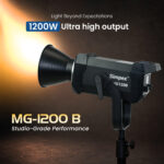 Simpex MG-1200 1200W Bi-Color COB LED Video Light, 2700K-6500K Adjustable Colour Temperature, Professional Studio Light with Bowens Mount, App Control & DMX/RDM for Film, Photography, Broadcast & Video Production - Image 3