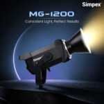 Simpex MG-1200 1200W Bi-Color COB LED Video Light, 2700K-6500K Adjustable Colour Temperature, Professional Studio Light with Bowens Mount, App Control & DMX/RDM for Film, Photography, Broadcast & Video Production - Image 2