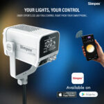 Simpex LA-200 Bi 200W Continuous Video Light, Bi-Color 2500K-8500K, 0-100% Dimmable Photography & Studio Light, CRI 95+, 12 FX Effects, 8 Intelligent Modes, Simpex App & Remote Control, Bowens Mount - Image 9