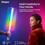 Simpex LC 540 III 65W RGB LED Stick Light with 6400mAh Battery, 360° HSI Colour Control, 14 Lighting Effects, Wireless App Control & Type-C Fast Charging - Image 3