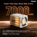Simpex SLB 300Bi – 300W Professional Bi-Color COB LED Video Light with Built-in Battery | 2700K–6500K | Portable Studio & Outdoor Lighting - Image 9