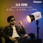 Simpex SLB 300Bi – 300W Professional Bi-Color COB LED Video Light with Built-in Battery | 2700K–6500K | Portable Studio & Outdoor Lighting - Image 4